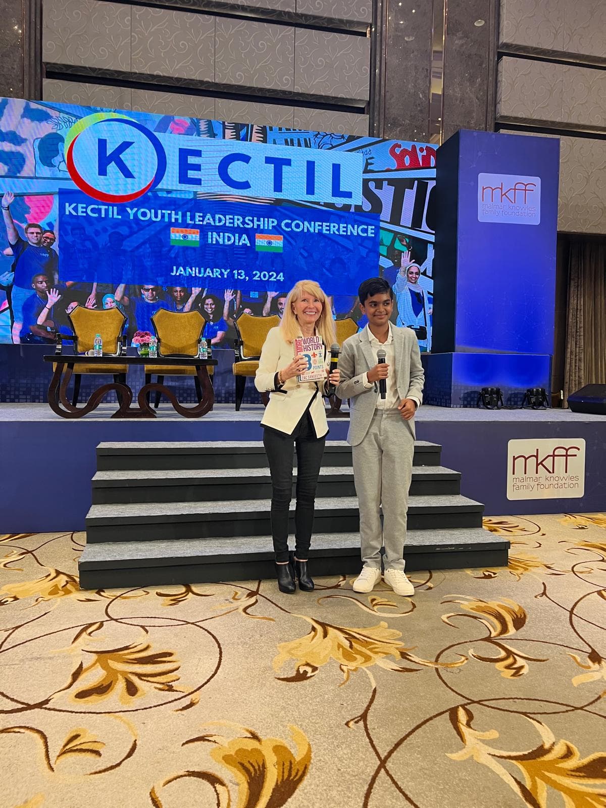 Kectil youth leadership conference group on stage in India in 2024.